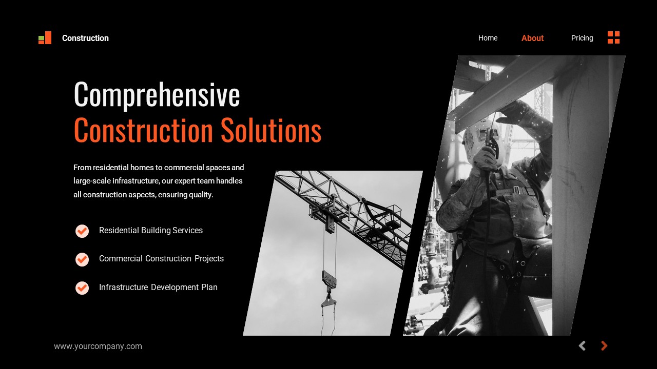 Construction PowerPoint Template, Presentation Templates | GraphicRiver