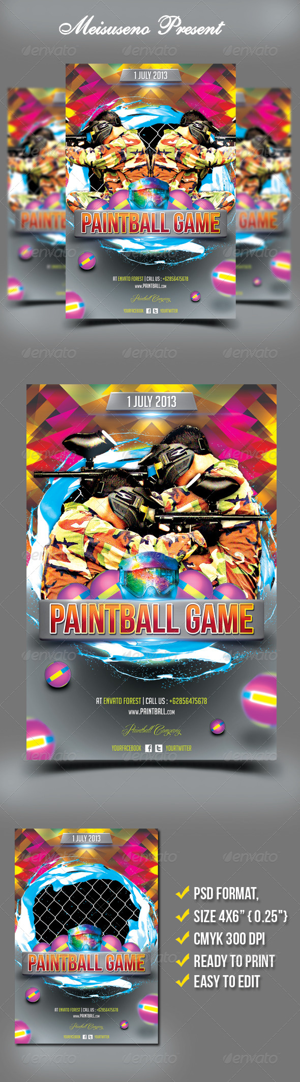 Paintball Game Flyer - Sports Events