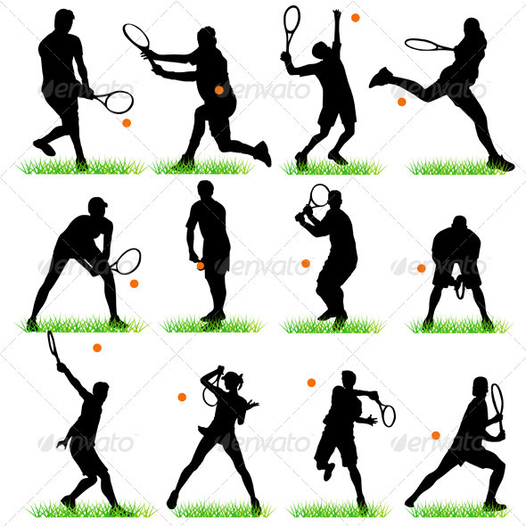 Tennis Silhouettes Set