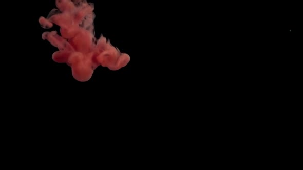 Red Paint Drops in Water alt