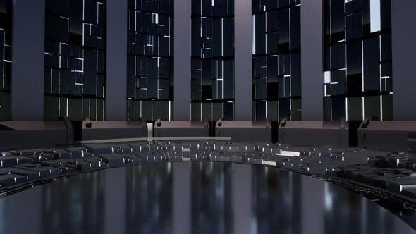 Round Platform, Virtual Entertainment Studio Set Background alt