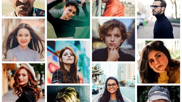 Mosaic Collage Premiere Pro template preview