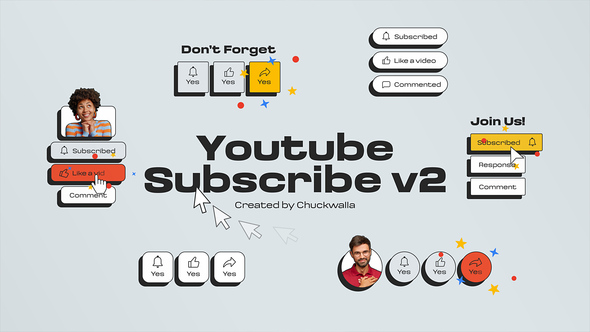 Youtube Subscribe v2 Elements template preview