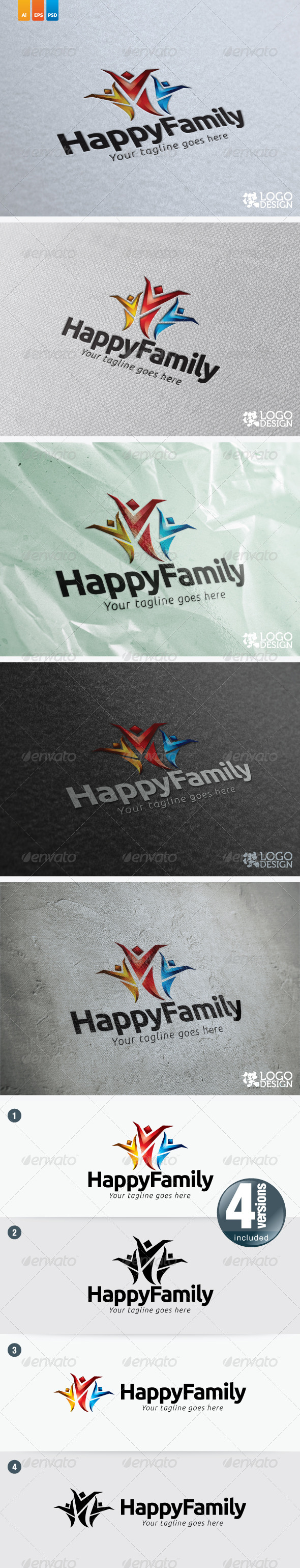 Happy Family - Humans Logo Templates