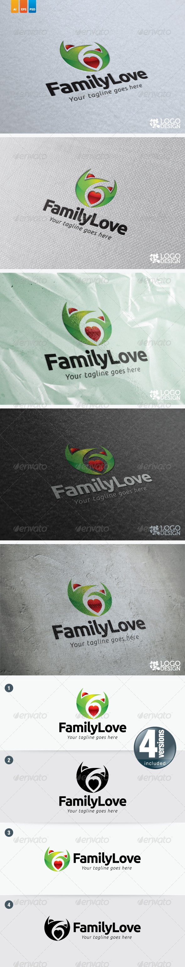 Family Love - Humans Logo Templates