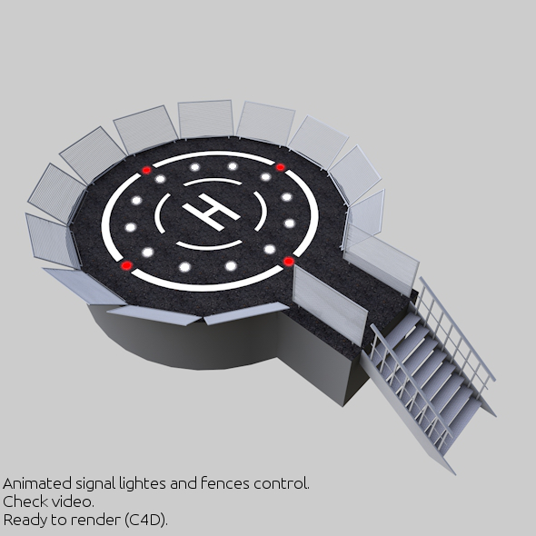 Helipad 3D Landing - 3Docean 5092635