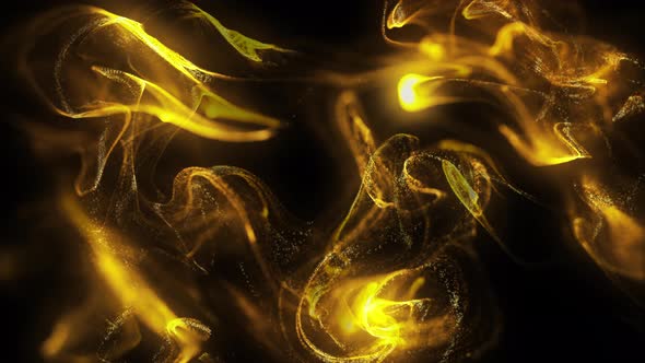 Gold Particles Background Loop 4K
