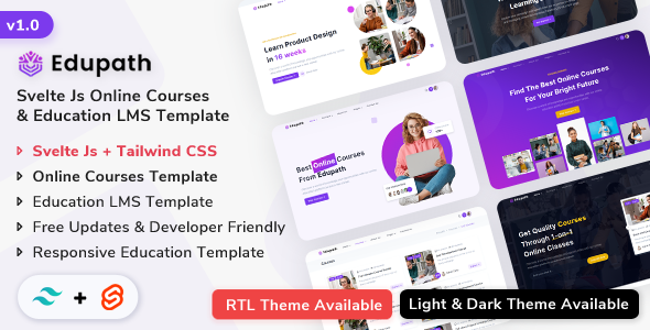 Edupath – Svelte Online Courses & Education LMS Template