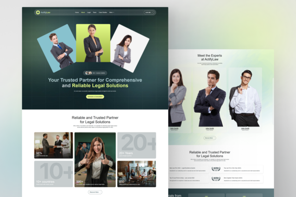 ActifyLaw Law Firm Corporate Elementor Template Kit for Legal Services, Attorneys, Business Law