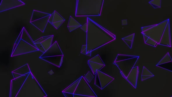 Neon Triangles spinning loop