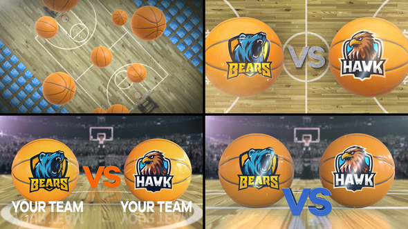 Basketball VS 2 Logo Stings template preview