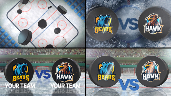 Ice Hockey VS Logo Stings template preview