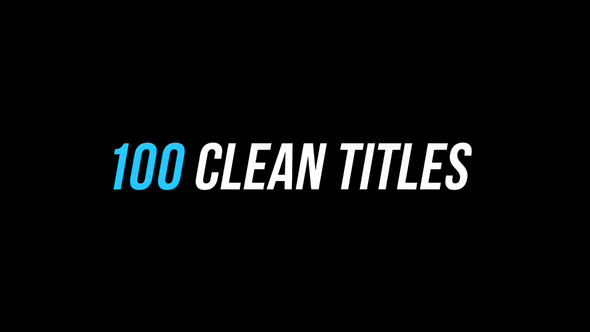100 Clean Titles Elements template preview
