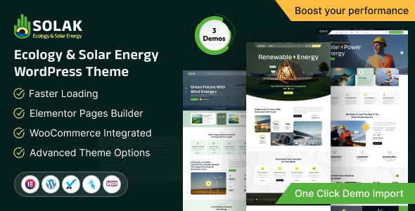 Solak – Ecology & Solar Energy WordPress Theme