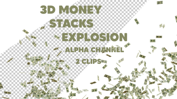 Money Stacks Explosion
