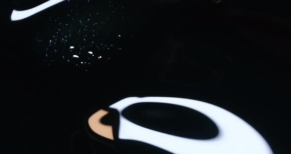 Old film strip burn with bubble.plastic burning bubbles fire closeup 35mm old film alt