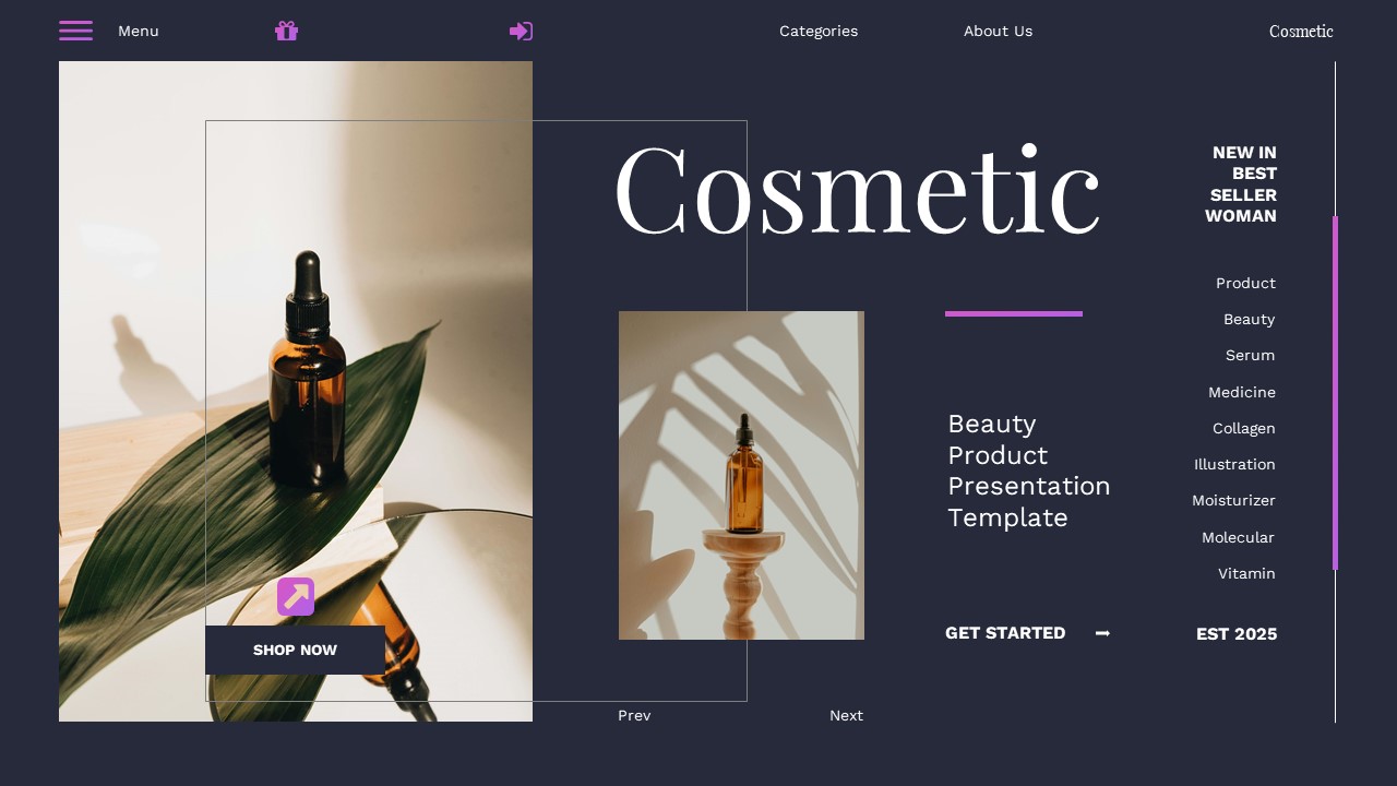 Cosmetic - Beauty Product Google Slide Templates, Presentation Templates