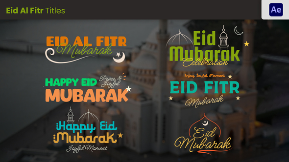 Eid Al Fitr Greeting Title Titles template preview