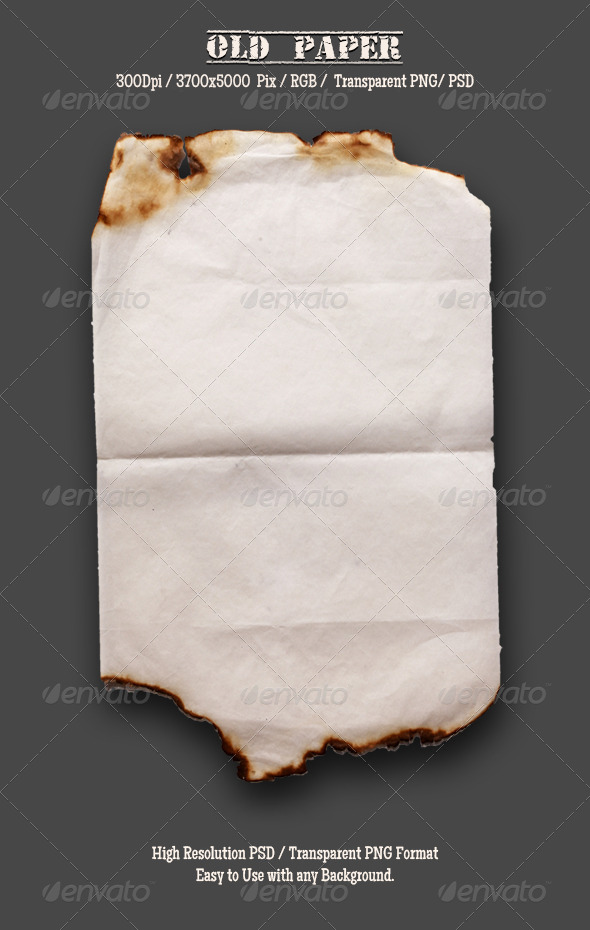 Burnt Old Paper 5 - Isolated Objects
