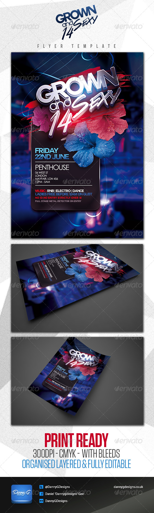 Grown & Sexy '14 Flyer Template - Clubs & Parties Events
