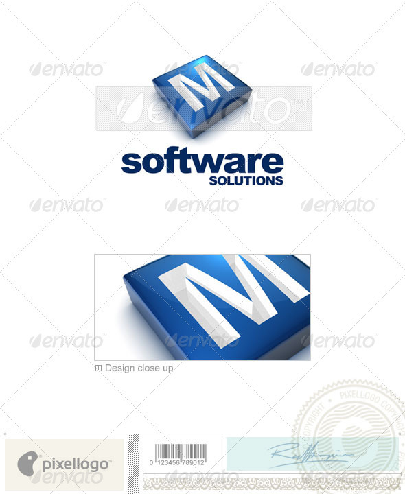 M Logo - 3D-644-M - Letters Logo Templates