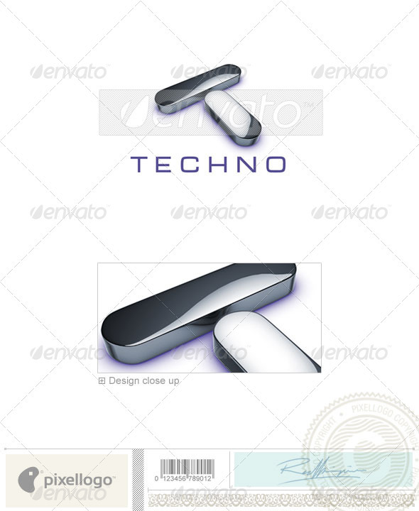 Technology Logo - 3D-690 - 3d Abstract