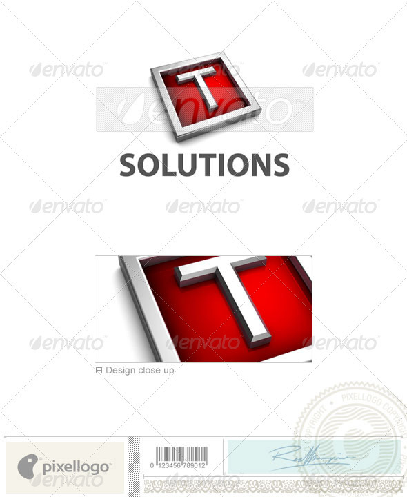 T Logo - 3D-549-T - Letters Logo Templates