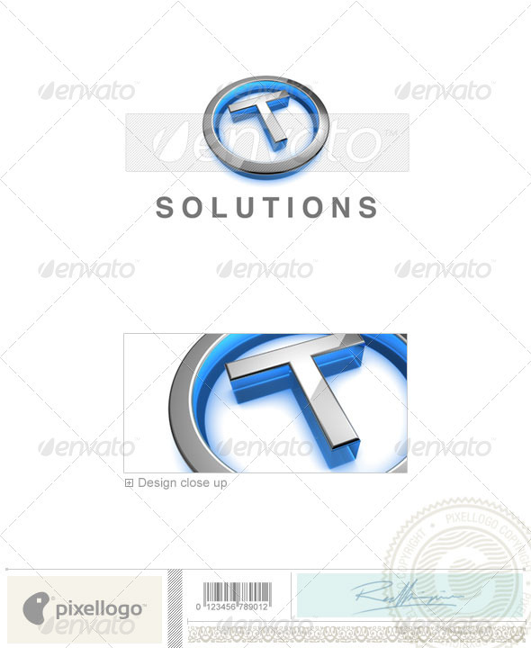 T Logo - 3D-683-T - Letters Logo Templates