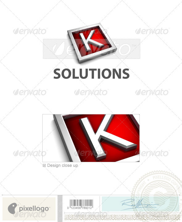K Logo - 3D-549-K - Letters Logo Templates