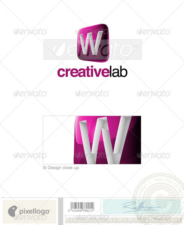 W Logo - 3D-687-W - Letters Logo Templates