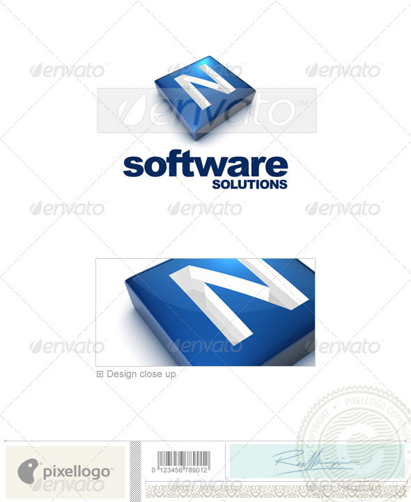 N Logo - 3D-644-N - Letters Logo Templates