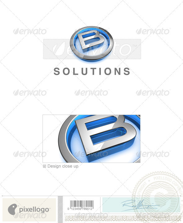 B Logo - 3D-683-B - Letters Logo Templates