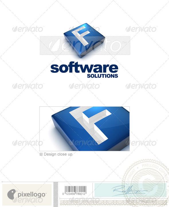 F Logo - 3D-644-F - Letters Logo Templates