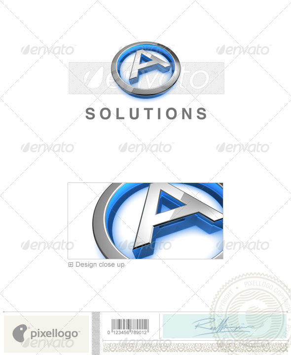 A Logo - 3D-683-A - Letters Logo Templates
