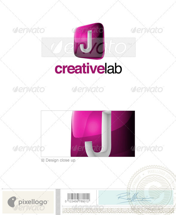 J Logo - 3D-687-J - Letters Logo Templates