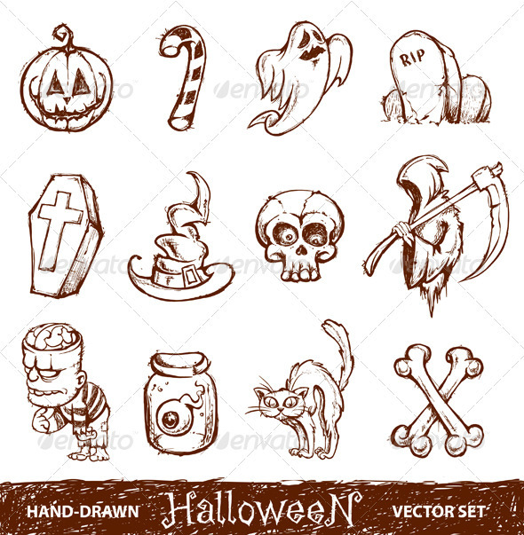 cute halloween characters to draw
