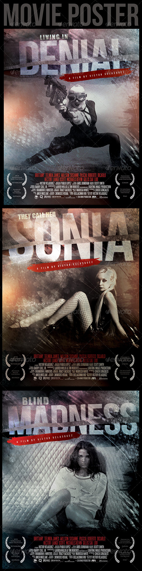 Distressed Film Poster - Flyers Print Templates
