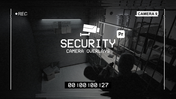 Security Camera Overlays for Premiere Pro Premiere Pro template preview