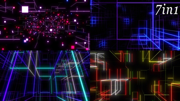 Grid Neon - VJ Loop Pack (7in1) alt