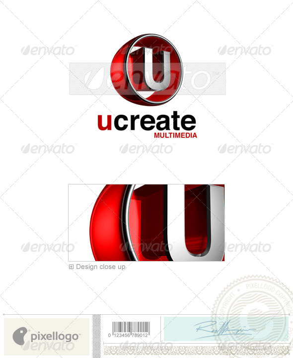 U Logo - 3D-438-U - Letters Logo Templates