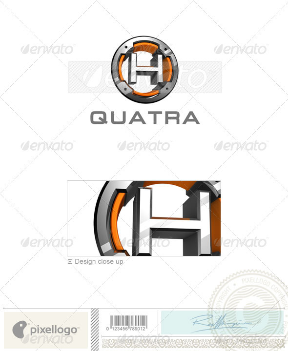H Logo - 3D-494-H - Letters Logo Templates