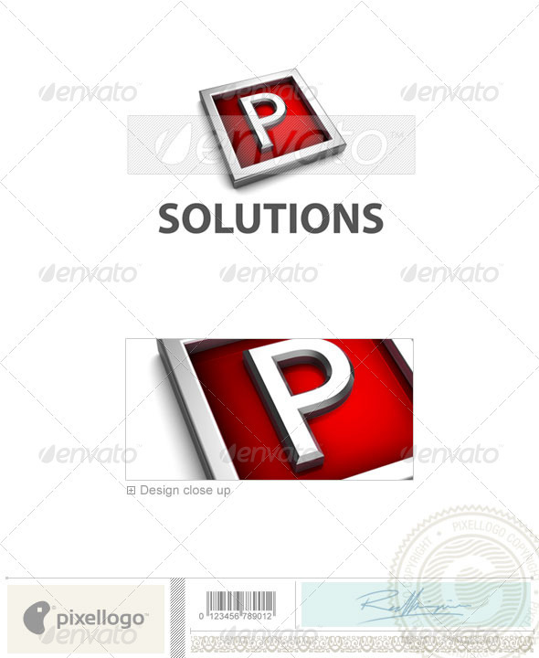 P Logo - 3D-549-P - Letters Logo Templates