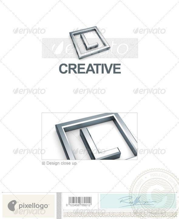 L Logo - 3D-295-L - Letters Logo Templates