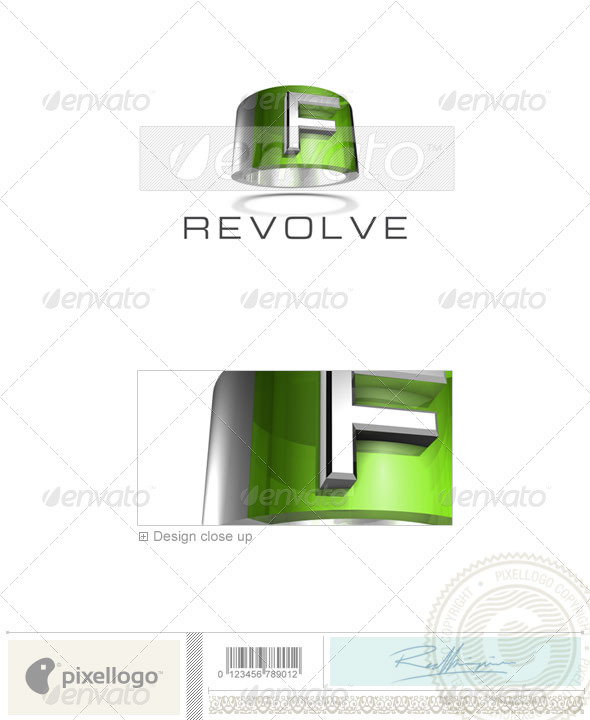 F Logo - 3D-547-F - Letters Logo Templates