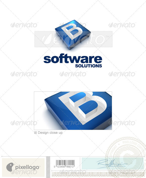 B Logo - 3D-644-B - Letters Logo Templates
