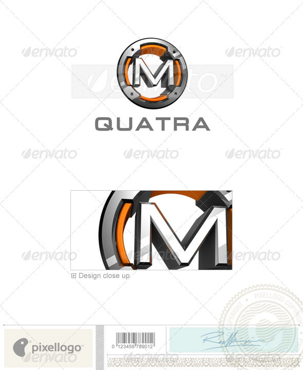 M Logo - 3D-494-M - Letters Logo Templates