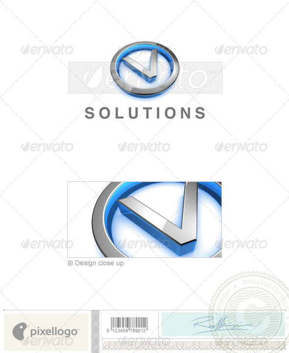 V Logo - 3D-683-V - Letters Logo Templates