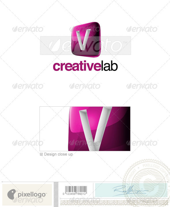 V Logo - 3D-687-V - Letters Logo Templates