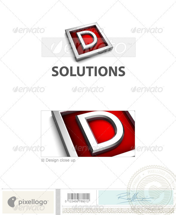 D Logo - 3D-549-D - Letters Logo Templates
