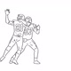 Hand Drawn American Football Players Catching The Ball on Transparent Background - VideoHive Item for Sale